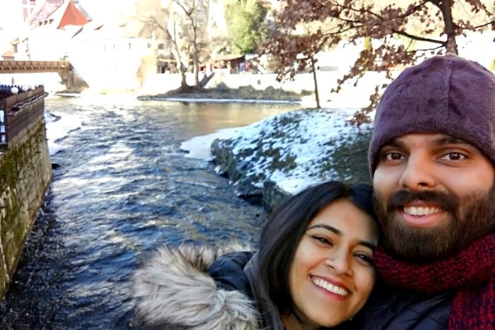 Enjoying in Cesky Krumlov