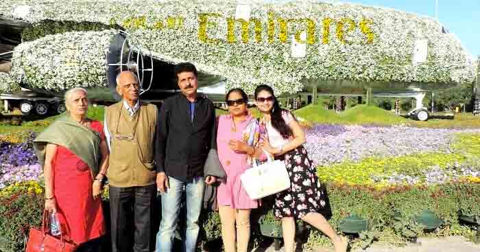 Mangesh on a family trip to Dubai