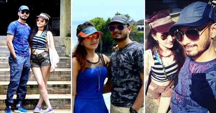 Sanchit with his wife on a vacation in Bali