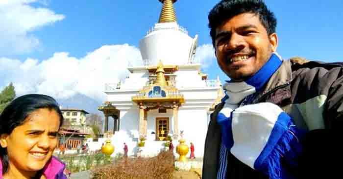 Srinidhi on a trip to Bhutan