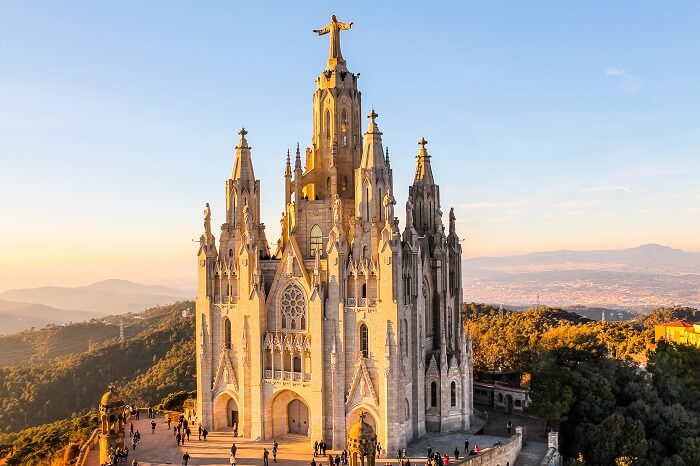 Mount Tibidabo in Barcelona, Spain