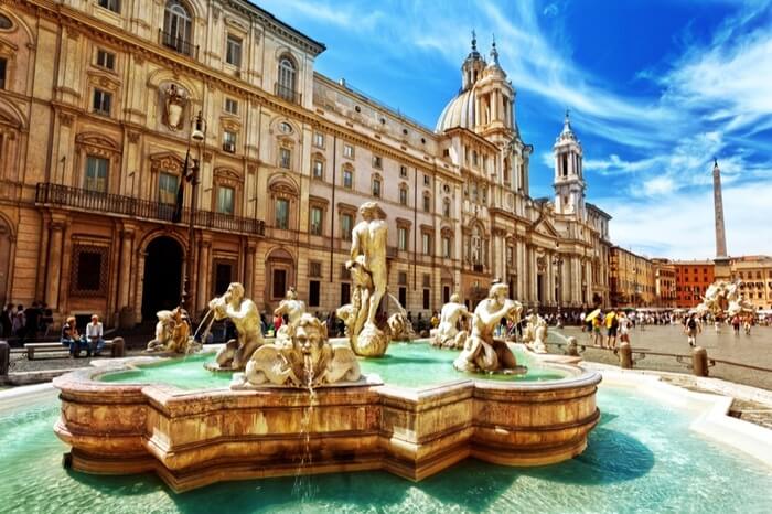 beautiful fountains at Piazza Navona