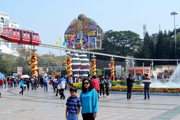 Sudips wife and kid doing sightseeing in Shenzhen