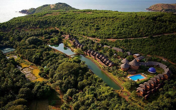 Bird’s eye view of Gokarna - one of the best mini moon destinations