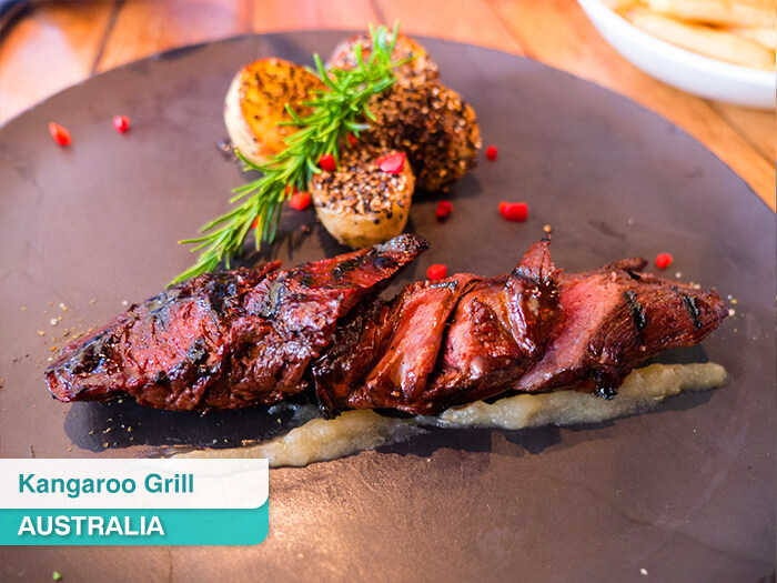 Kangaroo grill in Australia