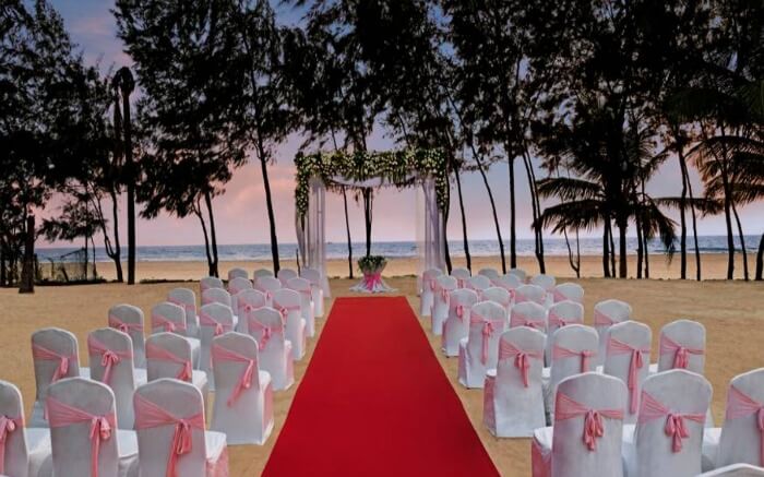 Wedding arrangement in Kenilworth Resort Goa