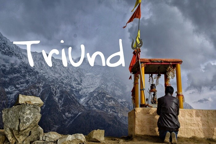 A traveler atop the Triund hill