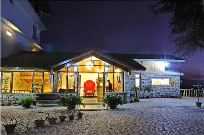 Summit Ttakshang Residency main building lit up at night