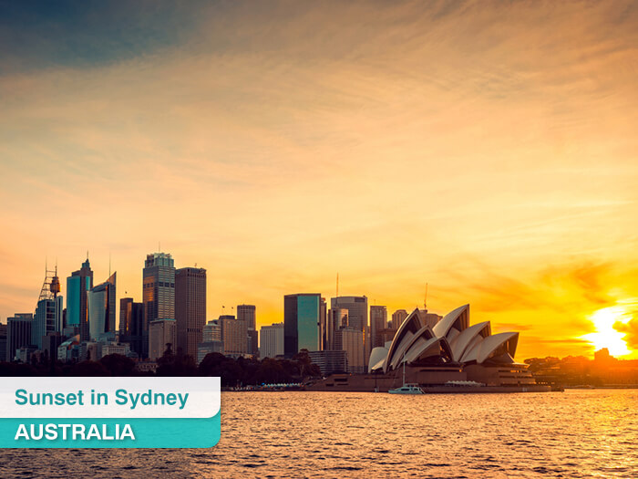 Sunset in Sydney in Australia