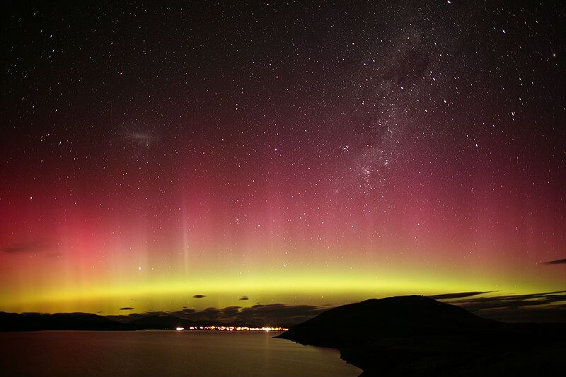 Auroa Australis over Steward Island in New Zealand
