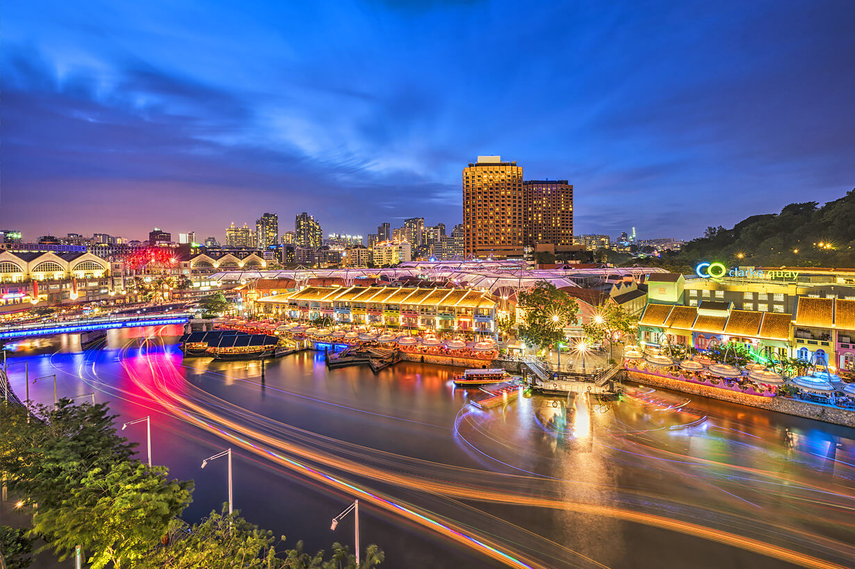 Clarke quay at night