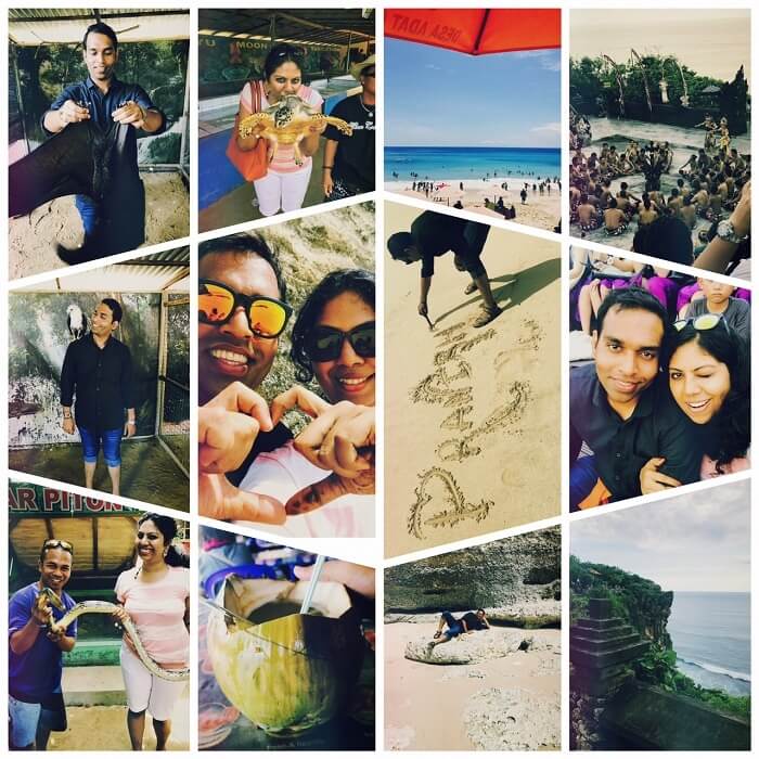 Pranisha and her husband enjoy sightseeing in Bali