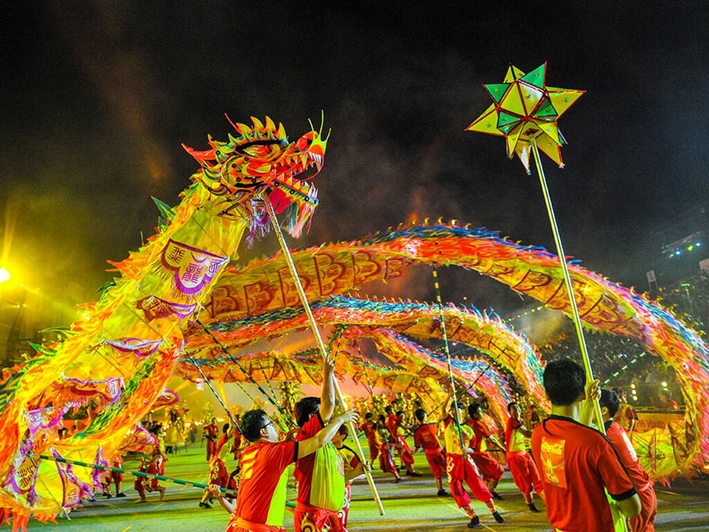people celebrating a festival of Singapore