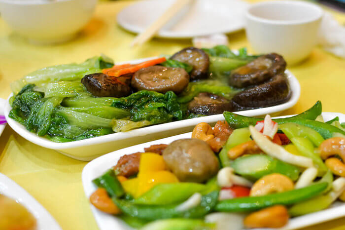 vegetarian food at Po Lin monastery
