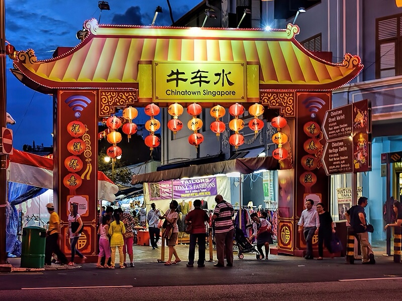 a flea market in Singapore