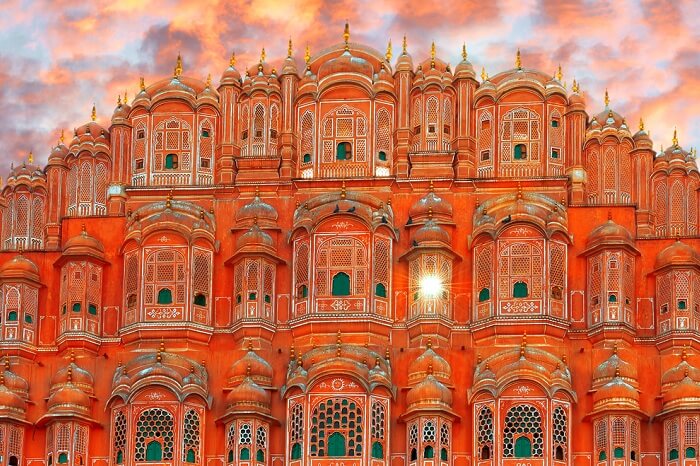 A view of the beautiful Hawa Mahal in Jaipur