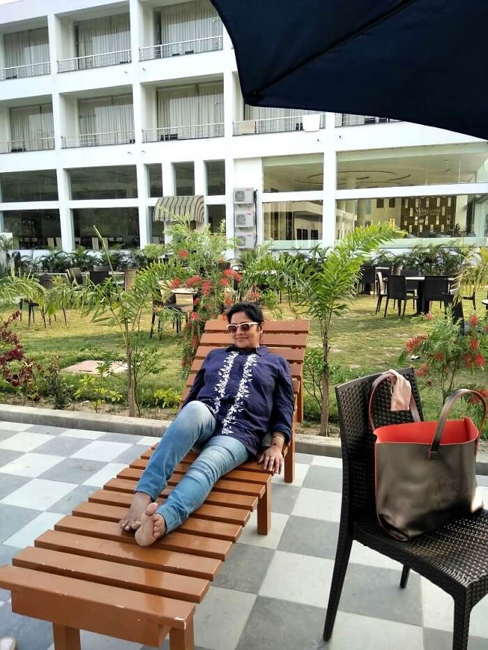enjoying sun therapy