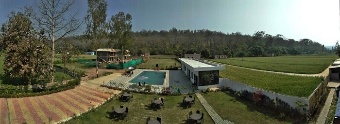resort view in Jim corbett