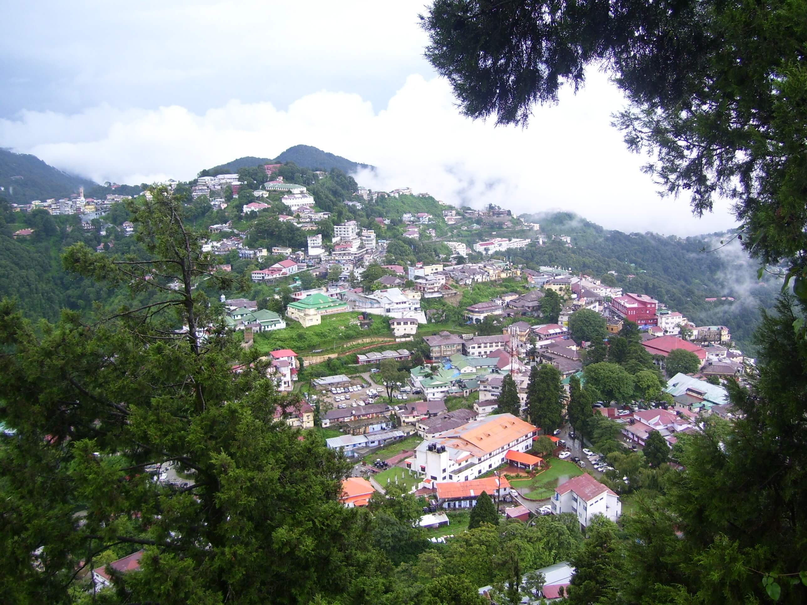 a view of Mussoorie town
