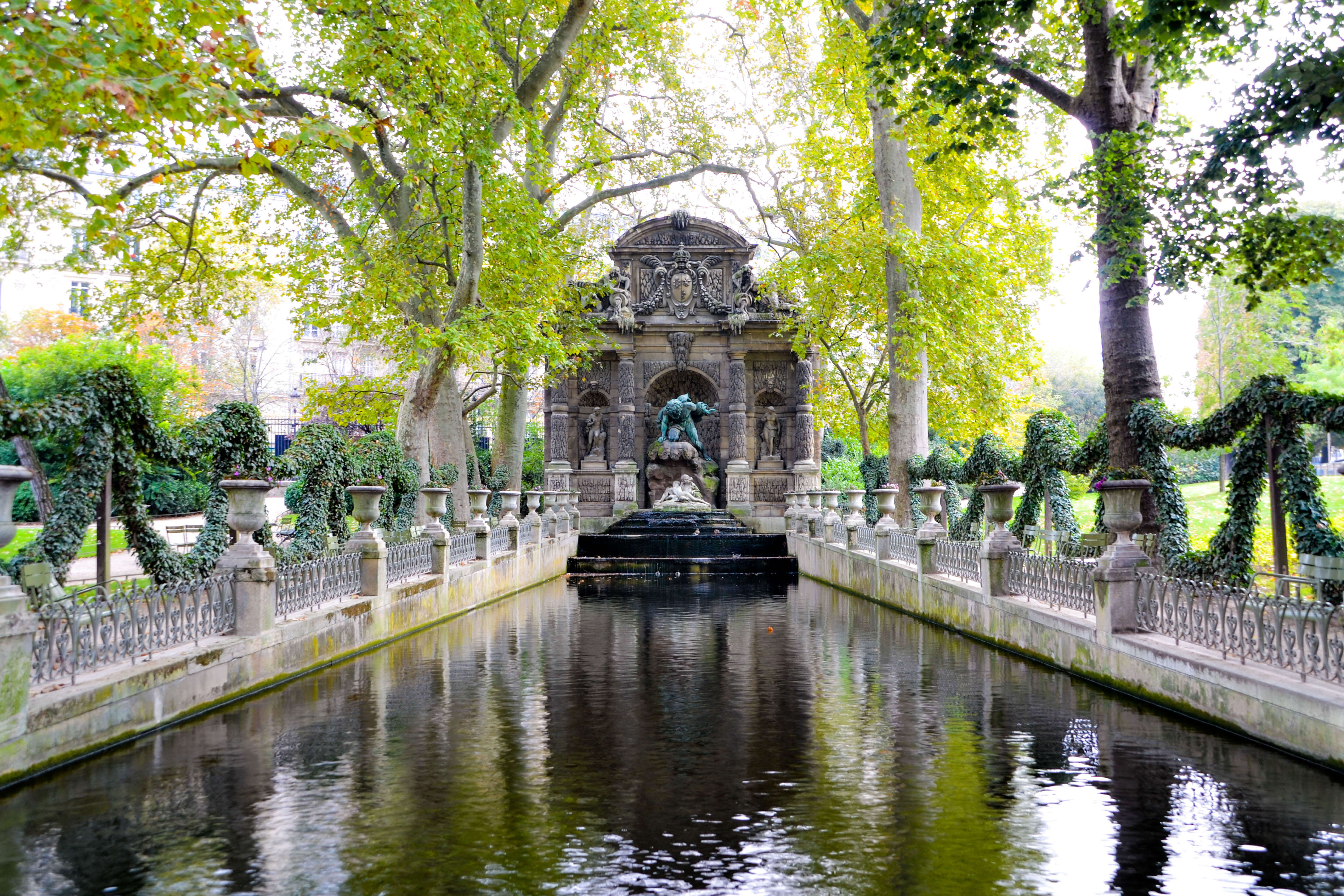 a canal in Luxembourg gardens Paris