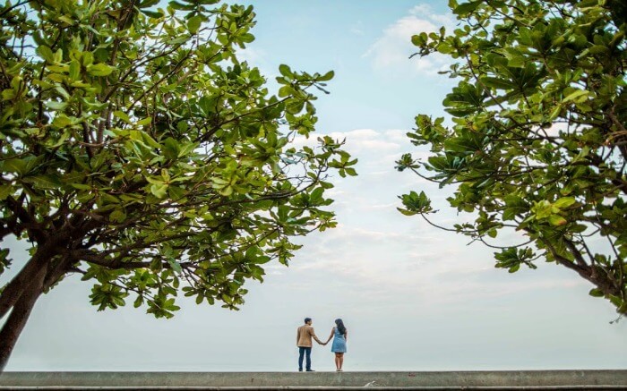 A couple in Marine Drive