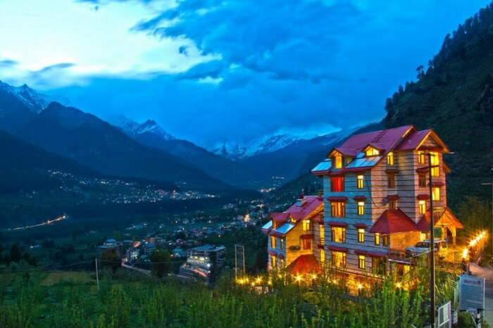A romantic hotel in a valley in Shimla