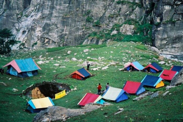 The lovely campsite in Kolad in Raigad