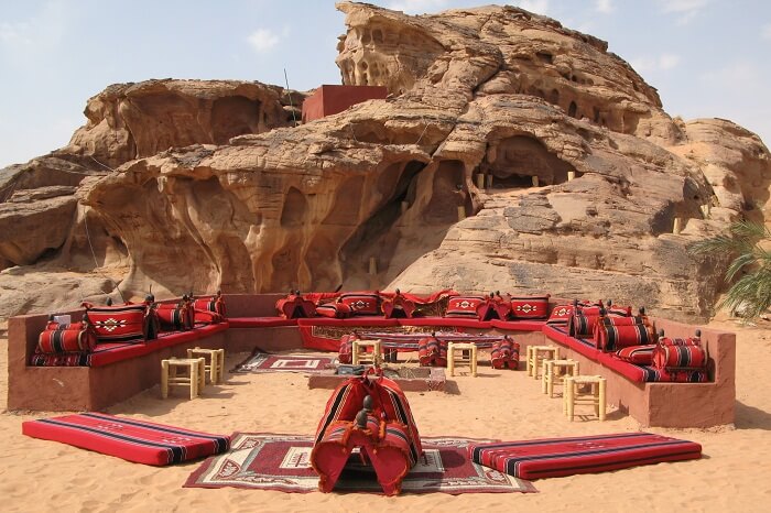 A snap of the campsite of Wadi Rum in Jordan