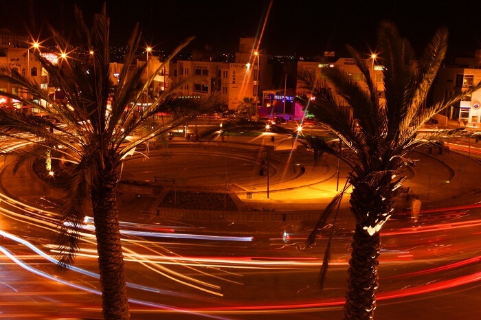 A night snap of the city of Amman in Jordan