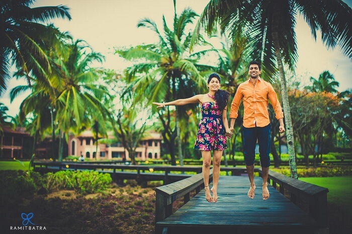 pre wedding shoot at the park hyatt resort and spa goa