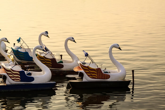 Duck boat on West Lake in Hanoi
