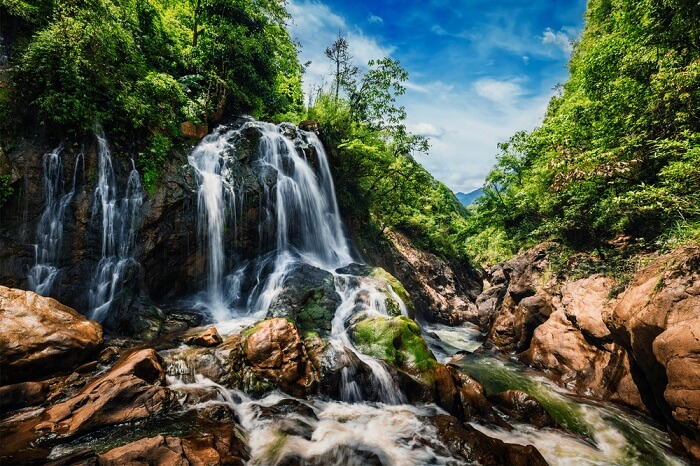 Tien Sa waterfal near Cat Cat Village near SaPa in Vietnam