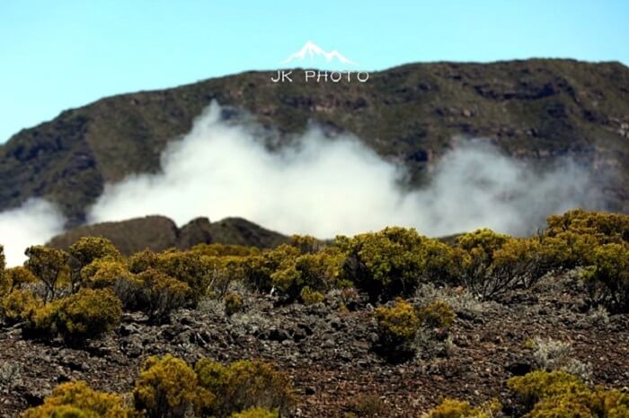 hiking a volcano in Reunion Island, France