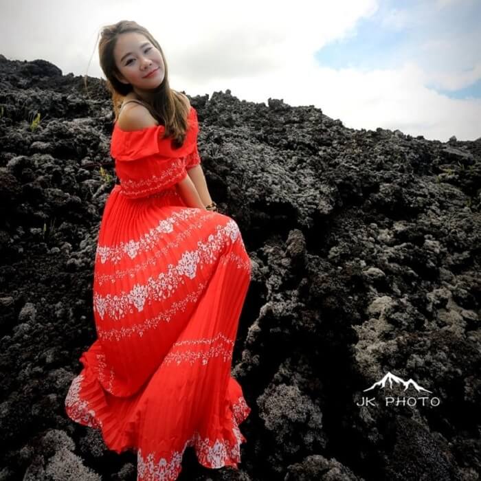 female traveler in Reunion Island, France