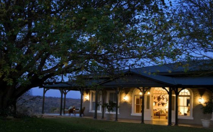 Front view of Kirkman’s Kamp in Sabi Sand Game Reserve in South Africa