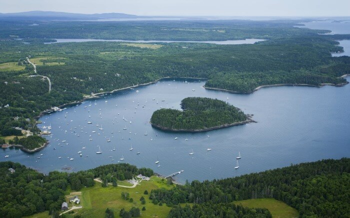 Harbor Island in Maine USA