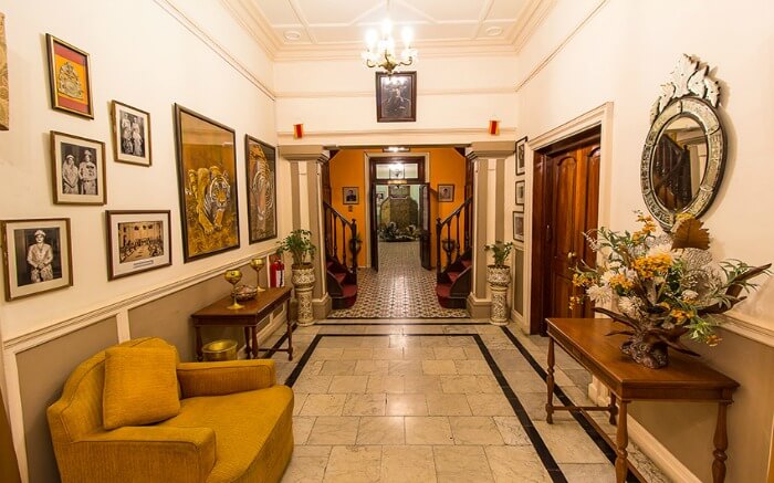 Interiors of Taragarh Palace in Kangra