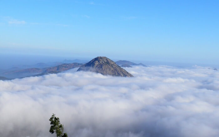 Nandi hills submerged in cloud