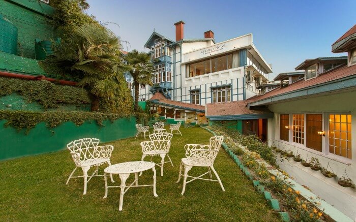 Sitting area at Clarkes Hotel in Shimla