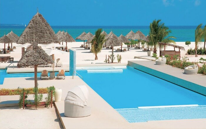 a private pool on Kendwa beach