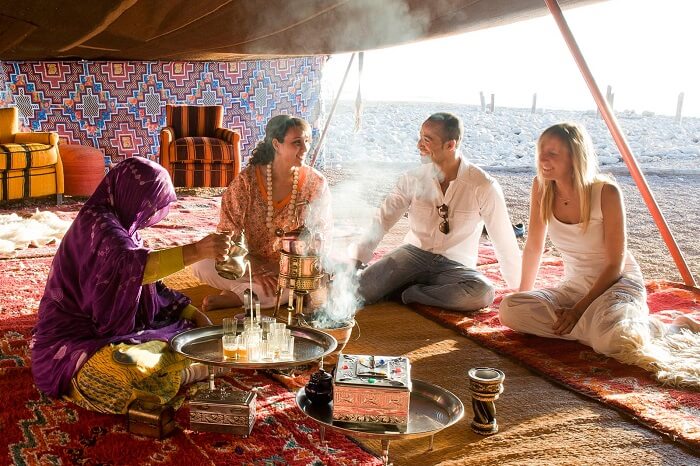 Locals welcoming honeymooners with utmost hospitality