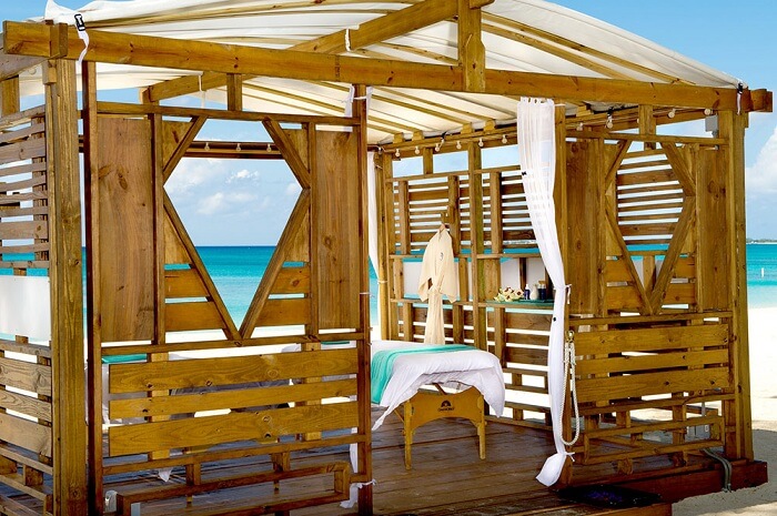 A beachside cabana spa at The Westin Grand Cayman on the Cayman Islands