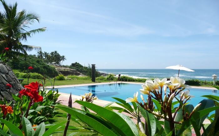 sea view from Bethsaida Hermitage resort Kovalam