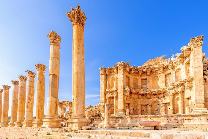 Nymphaeum in the Roman city of Jerash in Jordan