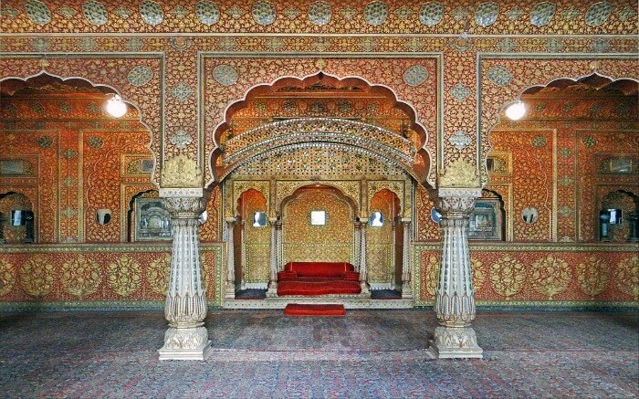 the gorgeous interior of Junagarh Palace