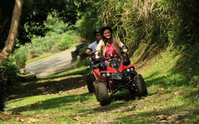 A couple enjoying activities in Tagaytay town of Philippines