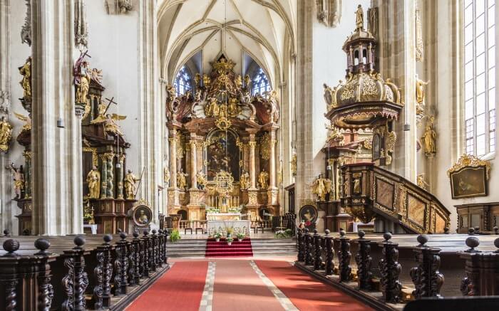 Interior of a church in Kremz