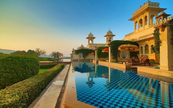 Pool in Oberoi Udaivilas in Udaipur