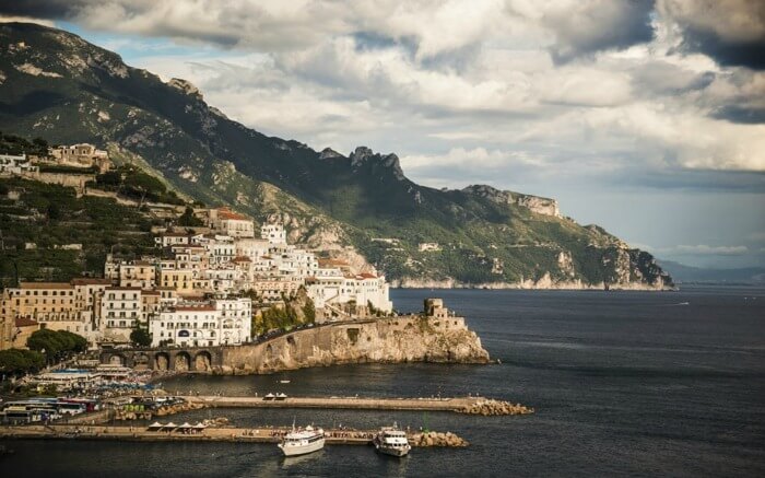 The majestic view of Amalfi Coast in Italy