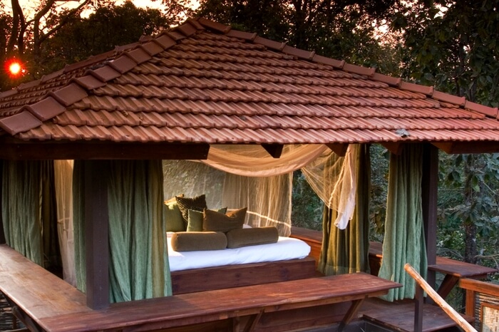 Front view of Baghvan jungle lodge in Pench national park
